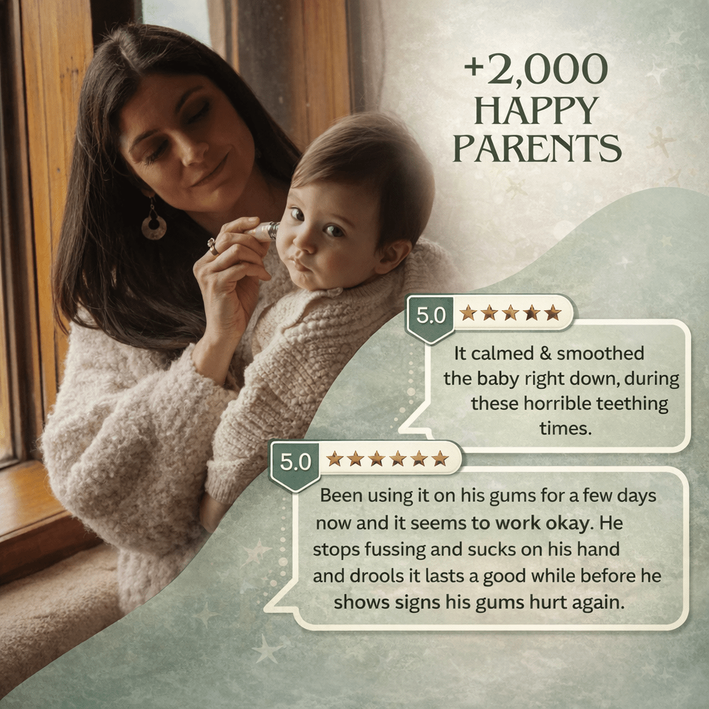 LittleCalm™ Teething Relief Roller | Stop Teething Pain in Seconds & all Natural - BrightLittleDays